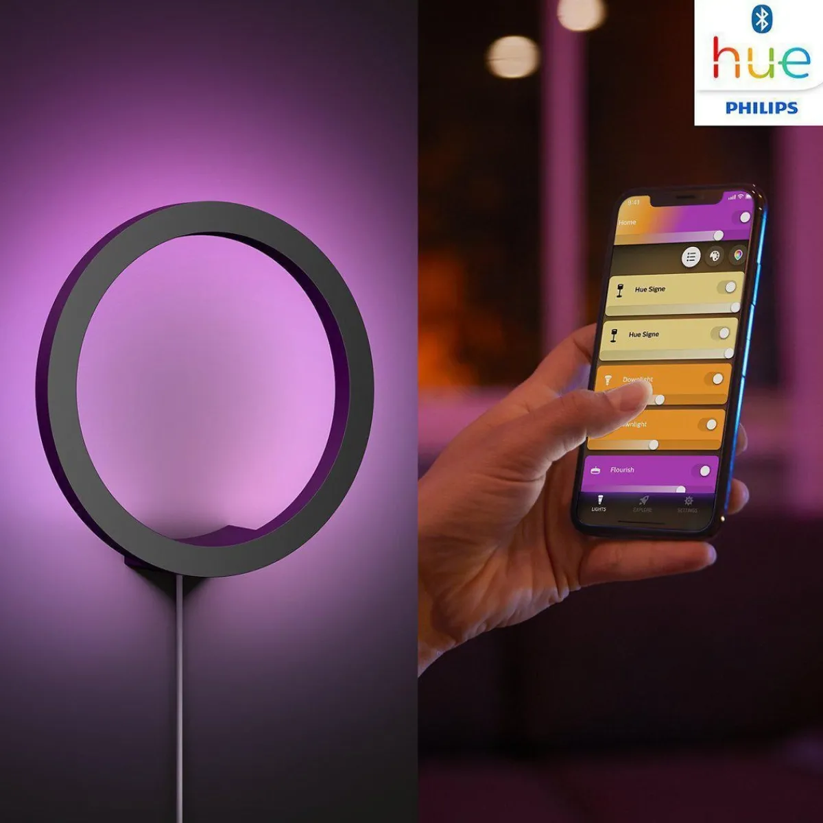Philips Hue|Interiørlamper>Philips Hue Sana vegglampe white and color ambiance