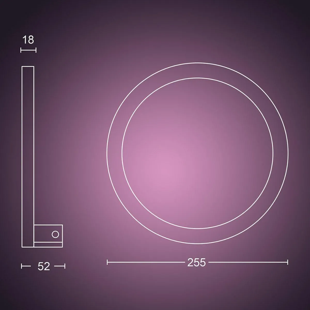 Philips Hue|Interiørlamper>Philips Hue Sana vegglampe white and color ambiance