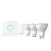 Led-Smartlyspærer|Led-Pærer Gu10 Sokkel>Philips Hue startsett 3 stk GU10 white and colore ambiance bluetooth inkludert bro