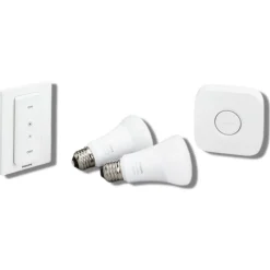 Led-Smartlyspærer|Led-Pærer Smart E27 Sokkel>Philips Hue startsett E27 2 lyspærer, bryter og bridge - White ambiance