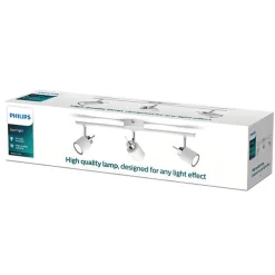 Kjøkkenbelysning Tak|Spotter & Skinner>Philips Meranti skinne med 3 spot GU10