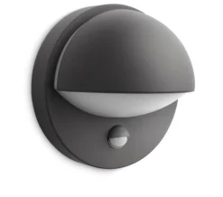 Utelamper - Klassiske Vegglamper>Philips myGarden Juni vegglampe utendørs IP44 E27 m/sensor - Antrasitt