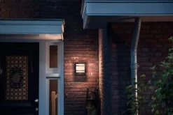 Utelamper - Veggskjold / Plafond>Philips myGarden Petronia 12W med sensor - Antrasitt Grå