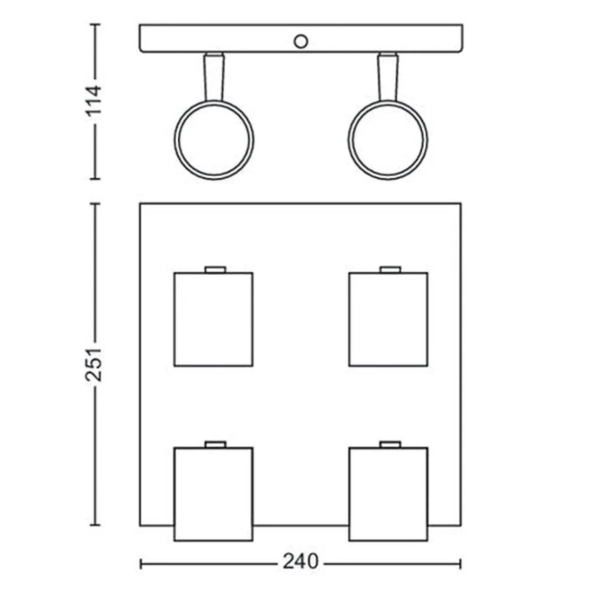 Spotter & Skinner>Philips Runner taklampe 4 spot