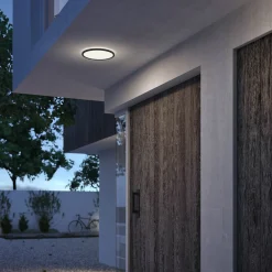 Taklamper Ute|Utendørs Downlights>Philips superslim utendørs taklampe 25 cm 15W 2700 Kelvin 3-step dim Svart