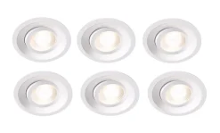 Lightup-Pris|Plejd>Plejd smart tilt lavtbyggende spot / downlight 2200-4000K IP44 8W RA90 - 6 pakning