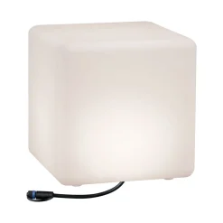 Plug & Shine System>Paulmann Plug & Shine Cube 30x30 cm 6,5W 3000 Kelvin IP67 - Med jordspyd Hvit