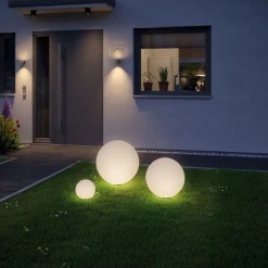 Plug & Shine System>Paulmann Plug & Shine Globe 20 cm 2,8W 3000 Kelvin IP67 - Med jordspyd Hvit