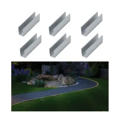 Uplights|Plug & Shine System>Paulmann Plug & Shine Led strip profil 50x10,6 mm - 6 pakning Sølv