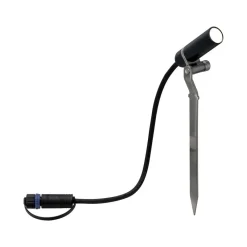 Spot På Spyd|Plug & Shine System>Paulmann Plug & Shine Platini spot med spyd 2W 3000 Kelvin IP65 - 3 pakning Antrasitt