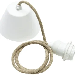 Kjøkkenbelysning Tak|Pendeloppheng>Pr home of Scandinavia Ab Pr Home pendeloppheng tekstil - Hvit/ Natur