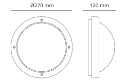 Utelamper - Veggskjold / Plafond|Kjøkkenbelysning Tak>Sg Armaturen As Primo vegg / taklampe 11,5W 3000K IP65 dimbar