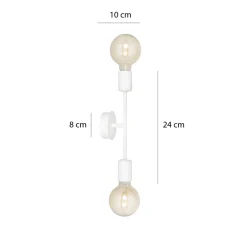 Interiørlamper>Emibig Proton vegglampe 2 lys - Hvit