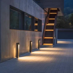 Pullert>Slv Quad pullert 90 cm IP65 3000 Kelvin 18W Antrasitt