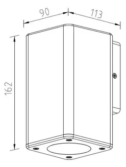 Utelamper Til Kystområder|Utelamper Med Opp/Ned Lys>NorDesign Quadro K1 vegglampe utendørs ned IP54 - grå Grafitt