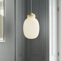 Kjøkkenbelysning Tak|Takpendler>DFTP Raito takpendel 22 oval - Opal Hvit