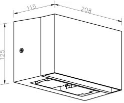 Utelamper Med Opp/Ned Lys>NorDesign Rapido K2 vegglampe utendørs Opp/ned med stikkontakt 12W LED 3000K - Svart