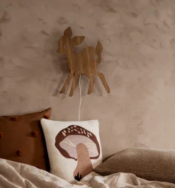 Barneromsbelysning>Ferm Living Rådyr vegglampe - røkt eik