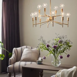 Kjøkkenbelysning Tak|Lysekroner>Marksløjd Regent takpendel 12 lys - Gullfarget - Gull