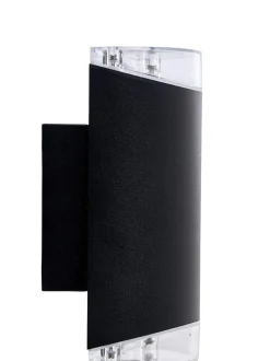 Utelamper Med Opp/Ned Lys>Dyberg Larsen Ribe vegglampe opp/ned utendørs IP44 GU10 - Svart