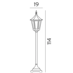 Lightup-Pris|Lyktestolper>Norlys Rimini blomsterstolpe 404 Svart