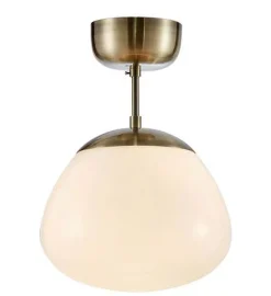 Kjøkkenbelysning Tak|Takpendler>Marksløjd Rise taklampe - Antikk messing/Opal hvit - Messing / Opal