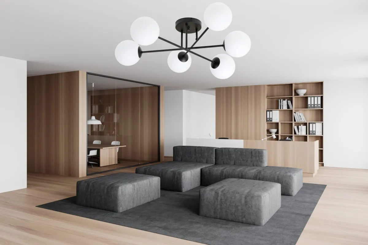 Kjøkkenbelysning Tak|Taklamper / Takplafonder>Emibig Roma taklampe 6-lys - Svart/Opal Svart / Opal