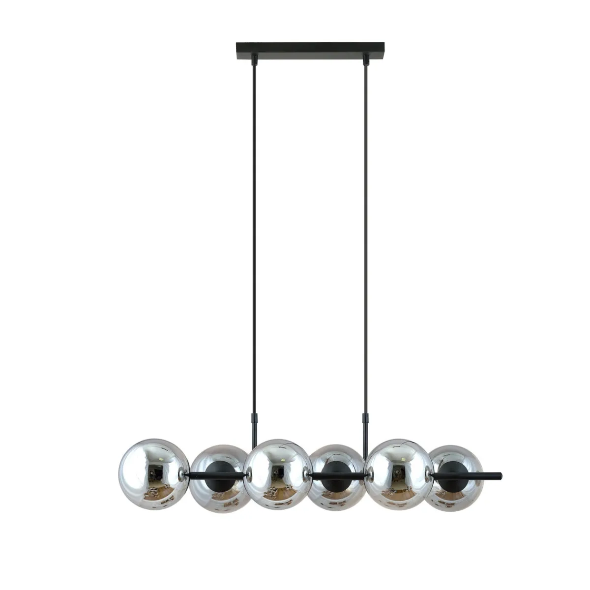 Kjøkkenbelysning Tak|Takpendler>Emibig Rory takpendel 6-lys - Svart/Røykfarget Svart / Røyk