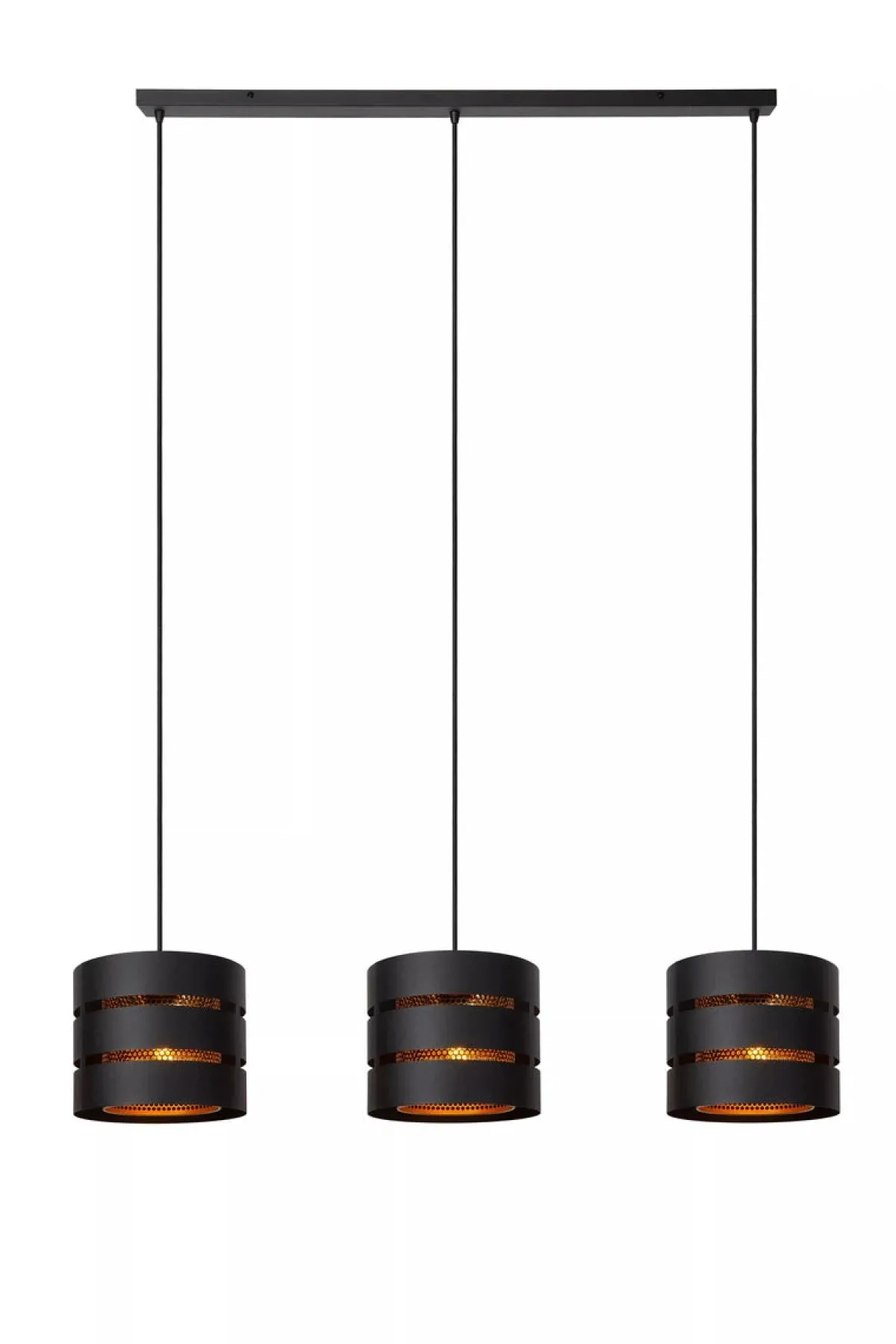 Kjøkkenbelysning Tak|Takpendler>Lucide Rosas takpendel 3-lys Svart