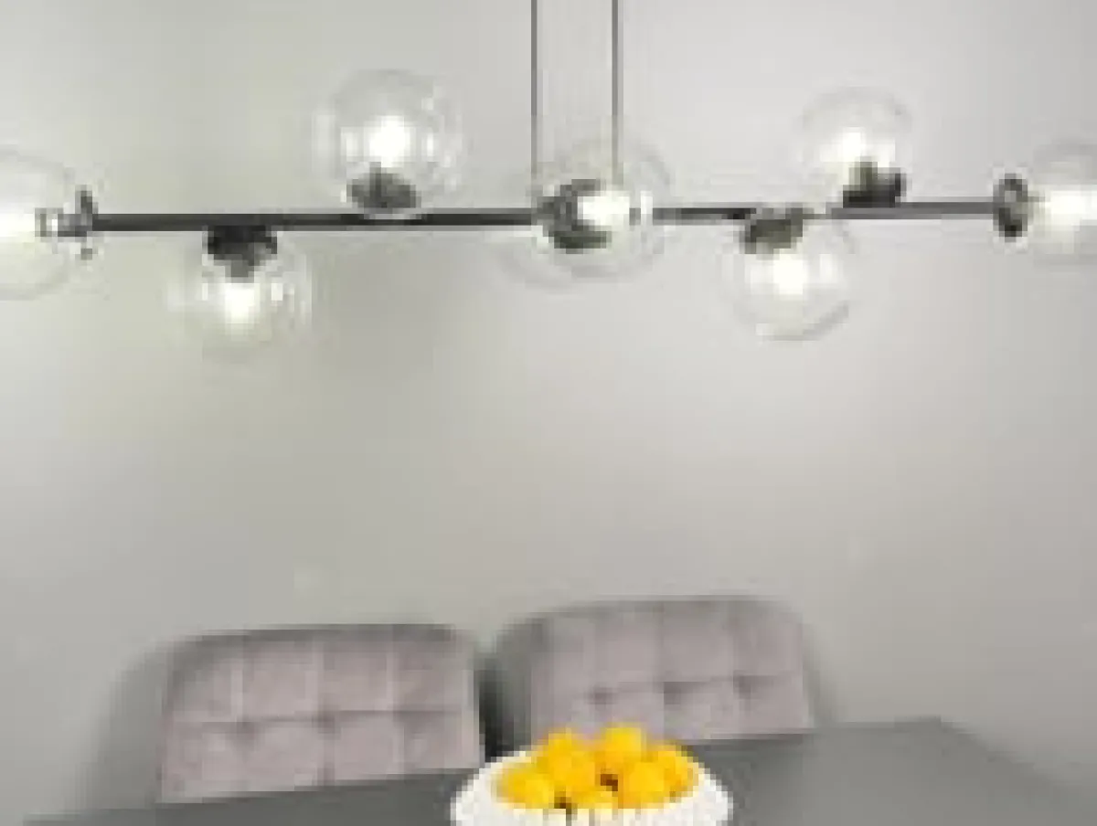 Kjøkkenbelysning Tak|Takpendler>Emibig Rossi takpendel 8 lys - Svart/Klartglass Svart / Klart