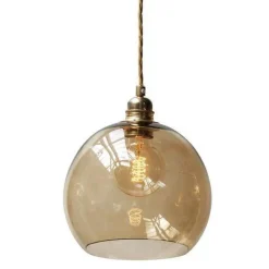 Kjøkkenbelysning Tak|Takpendler>EBB & FLOW Rowan takpendel 22 cm kastanjebrun/gull Gull / Brun