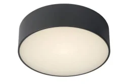 Baderomsbelysning Tak|Kjøkkenbelysning Tak>Lucide Roxane round taklampe 25 cm IP54 10 watt 2700 Kelvin - Antrasitt