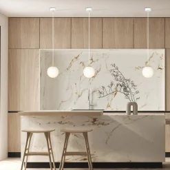 Kjøkkenbelysning Tak|Takpendler>Emibig Royal takpendel - Hvit/Opal/Gullfarget Hvit / Opal / Gull