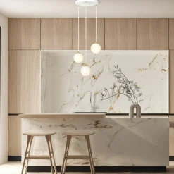 Kjøkkenbelysning Tak|Takpendler>Emibig Royal takpendel 3-lys - Hvit/Opal/Gullfarget Hvit / Opal / Gull