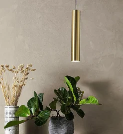 Kjøkkenbelysning Tak|Vinduslamper>Marksløjd Ruben takpendel 1 lys m/stikkontakt Messing