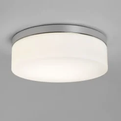 Baderomsbelysning Tak|Kjøkkenbelysning Tak>Astro Lighting Sabina 280 taklampe IP44 E27 - Polert krom/Opal Krom / Opal