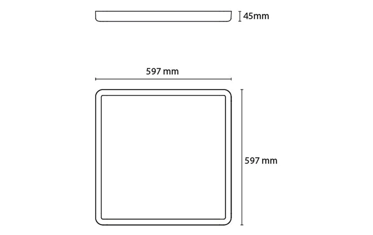Kjøkkenbelysning Tak|Taklamper / Takplafonder>Sg Armaturen As Sense Surface 600 taklampe 28W 4000K IP20 IK10 m/PIR Sensor - Hvit