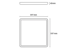 Kjøkkenbelysning Tak|Taklamper / Takplafonder>Sg Armaturen As Sense Surface 600 taklampe 28W 3000K IP20 IK10 m/PIR Sensor - Hvit