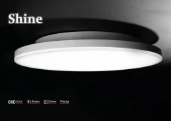 Kjøkkenbelysning Tak|Taklamper / Takplafonder>NorDesign Shine 220 taklampe CS/PS 8/10/15W 2700/3000K Dimbar - Hvit