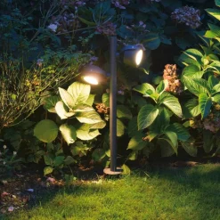 Spot På Spyd>Slv Sitra 360 dobbel spot med jordspyd IP44 Antrasitt