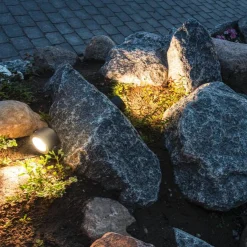 Spot På Spyd>Slv Sitra 360 enkel spot med jordspyd IP44 Antrasitt