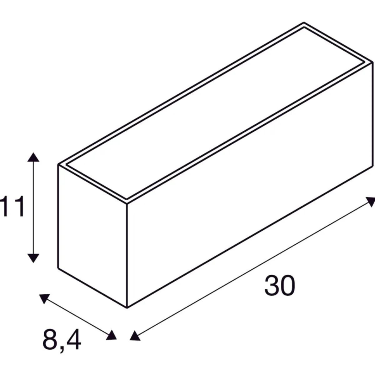 Utelamper Med Opp/Ned Lys>Slv Sitra L vegglampe utendørs opp/ned 24W 3000/4000 Kelvin IP65