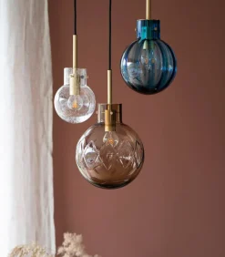 Kjøkkenbelysning Tak|Takpendler>Hadeland Glassverk Skjærgård kuler 3 stk - Sort Baldakin Krystall