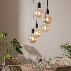 Kjøkkenbelysning Tak|Takpendler>Marksløjd Sky pendel rund 5 lys - - Svart