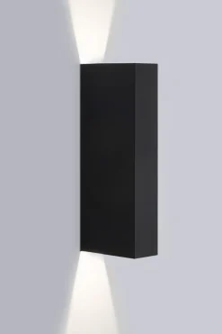 Utelamper Med Opp/Ned Lys>Antidark Slim Flex utendørs vegglampe IP65 2x4,6W Dimbar 3000K - Svart