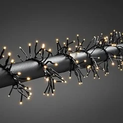 Juletrelys Inne>Konstsmide Slynge cluster 288 Amber 2,4 meter IP44 - utendørs Svart