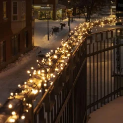 Juletrelys Inne>Konstsmide Slynge cluster 800 varmhvit 17,5 meter IP44 - utendørs Svart