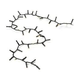 Juletrelys Inne>Konstsmide Slynge cluster 800 varmhvit 17,5 meter IP44 - utendørs Svart