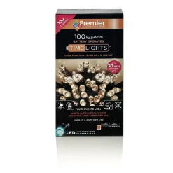 Juletrelys & Lysslynger|Julebelysning På Batteri>Trend Collection Slynge med 100 varme led på batteri Hvit