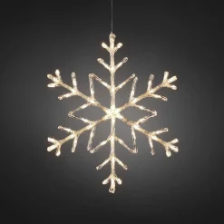 Juledekorasjoner>Konstsmide Snøfnugg med 60 varme LED 60 cm IP44 utendørs Hvit